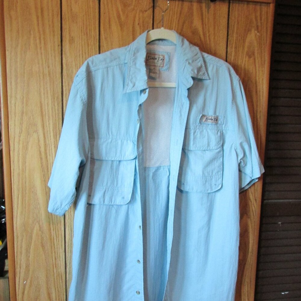 Bimini Bay Sportsman Shirt - Medium - Light Blue NWT